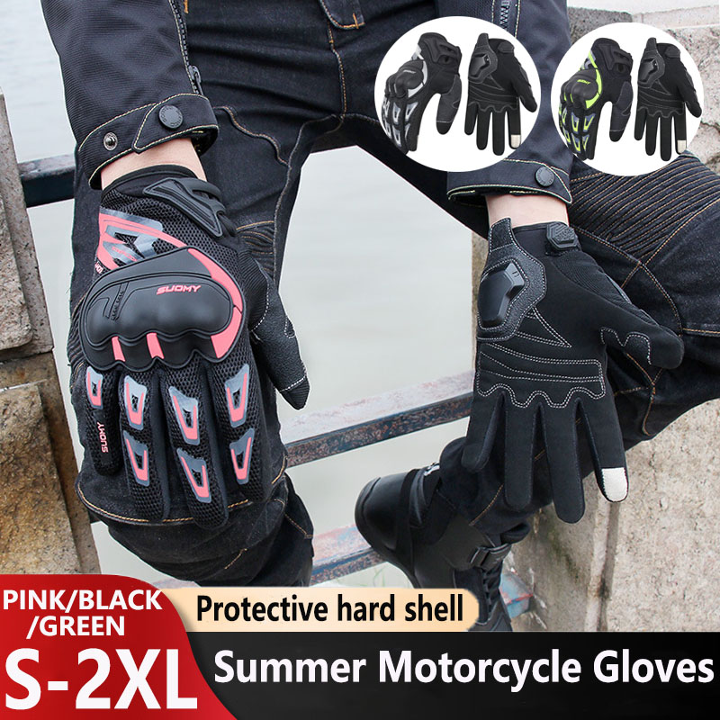 Motorcycle Glove Knuckle - Yazlık Motosiklet Eldivenleri, Nefes Alabilen, Parmak