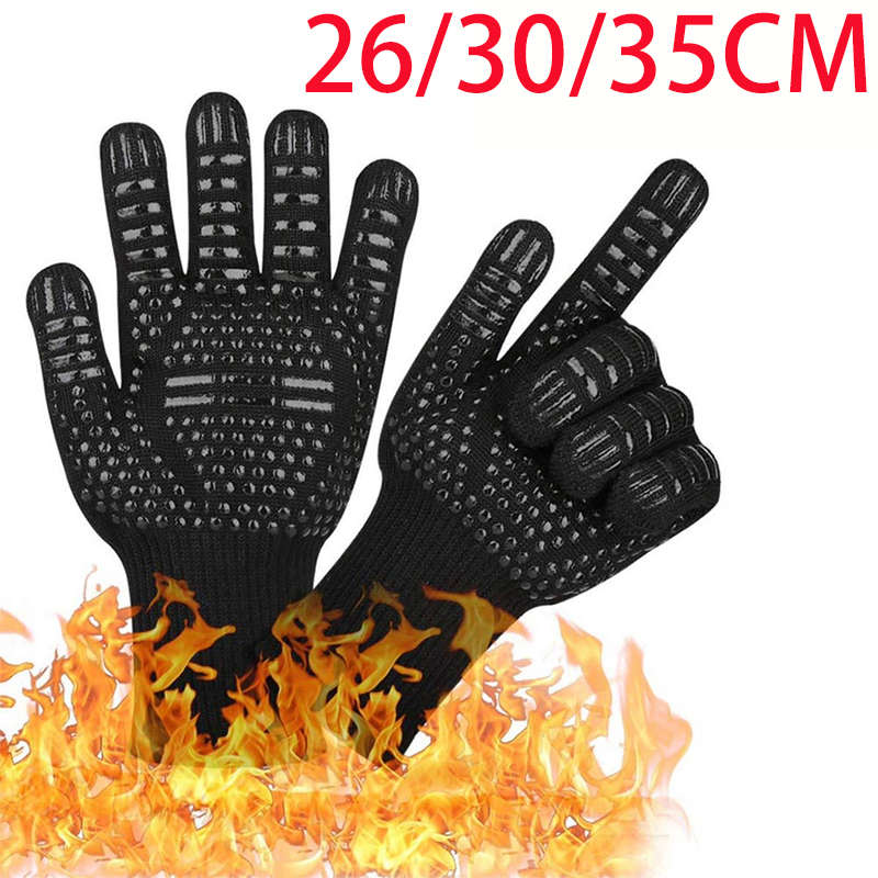 Heat Resistant Glove - Barbekü eldivenleri alev geciktirici kaymaz ızgara