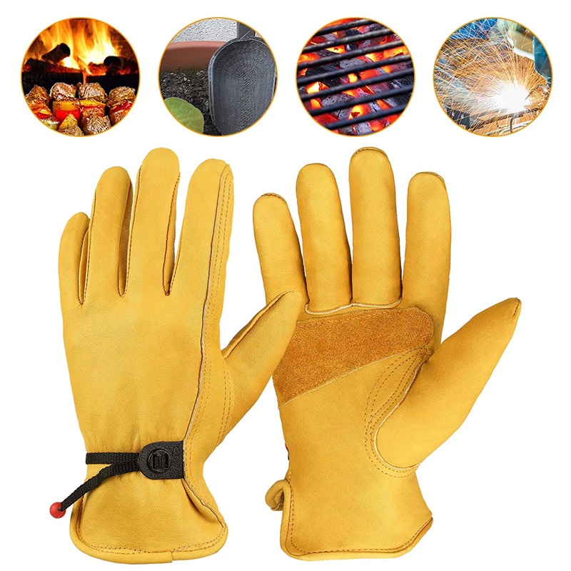 Leather Driving Glove - 1 Çift Deri İş Eldiveni, Sığır